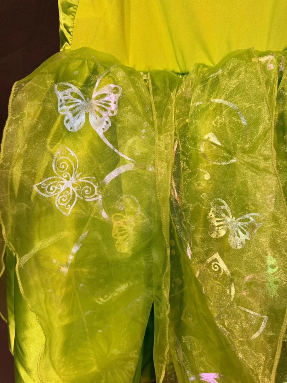 Disney Store Tinkerbell Green Costume Dress Girl's Size 7/8 Tulle Rare! - Picture 4 of 7